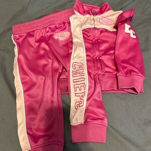 Kids Pink KC Chiefs Track Suit